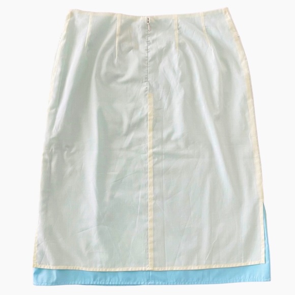 90s Y2k Beverly Mehe Canary Embroidered Skirt - Picture 3 of 10